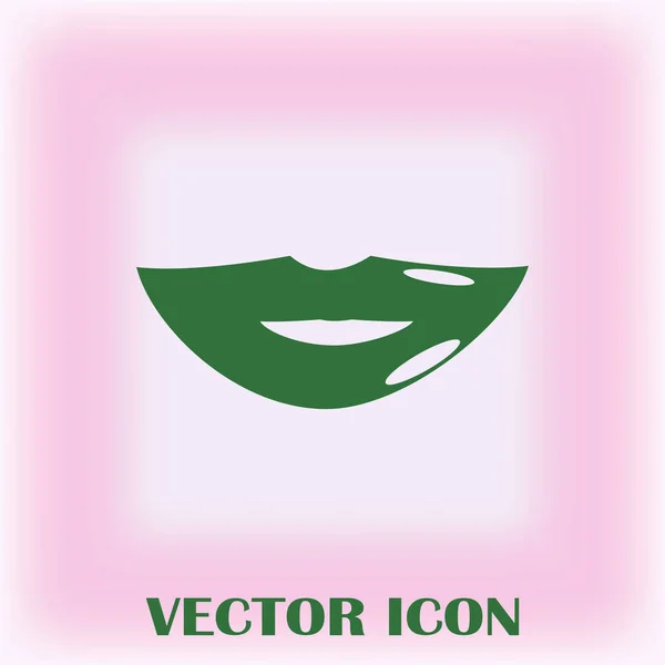 Icono Labios Diseño Web — Vector de stock