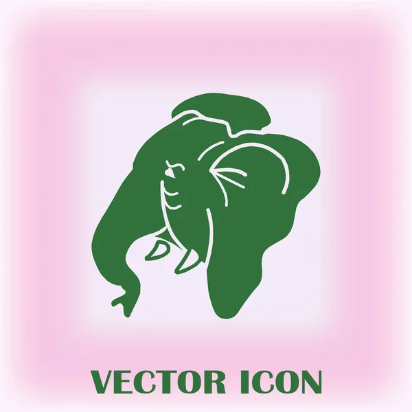 Elefante Vector Web Icono — Vector de stock