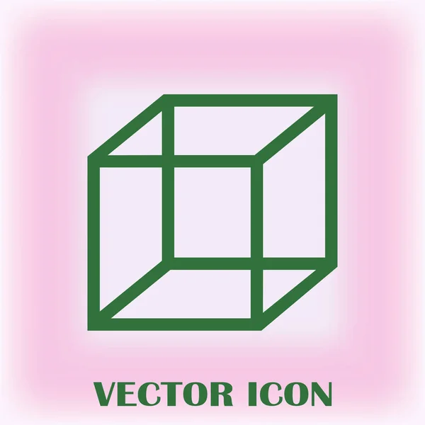 Изометрическая Иконка Вектора Куба Квадратный Знак Символ Box — стоковый вектор