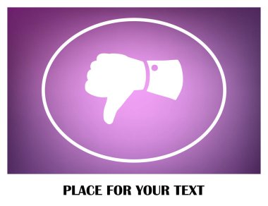 Vektör başparmak aşağı simgesi, düz simge vektör çizim.