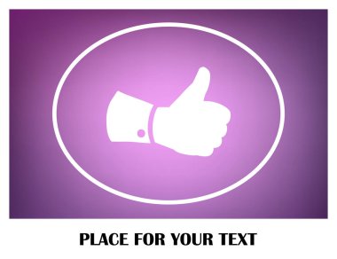 Simge, düz simge vektör çizim vektör başparmak.