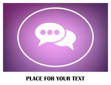 Sohbet simgesi bir arka plan üzerinde izole trendy düz tarzı. Web sitesi tasarımı için konuşma balonu sembolü