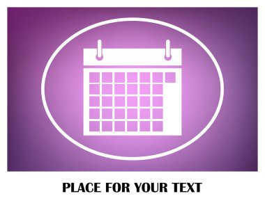 Takvim izole düz Web telefon simgesini