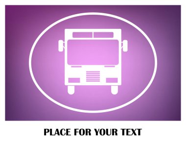 Otobüs simge vektör, katı logo illüstrasyon, sembol