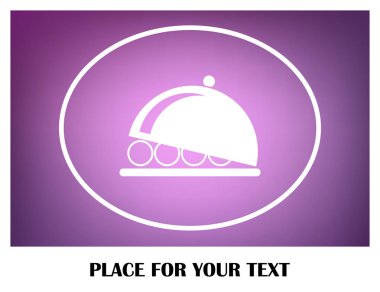 tabağı simge vektör çizim.