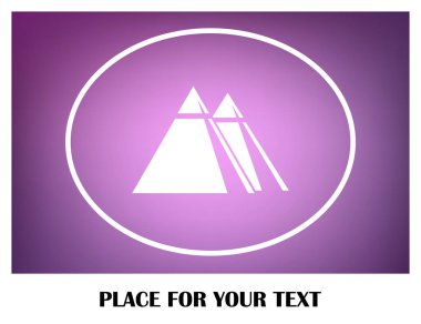 Piramit vektör web simgesi