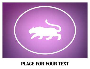 Kaplan siluet, vektör simgesi