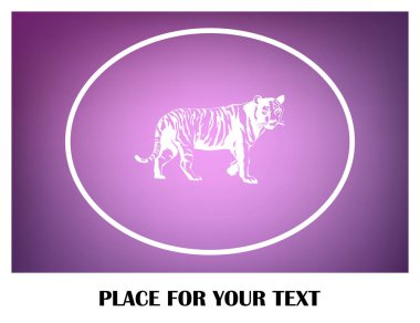 Kaplan siluet, vektör simgesi