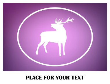 Geyik vektör web simgesi