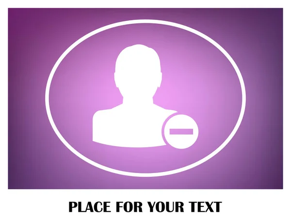 Eliminar Icono Cuenta Usuario — Archivo Imágenes Vectoriales