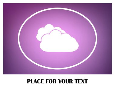 Web uygulamalarında kullanmak için resim iki bulutlar vektör