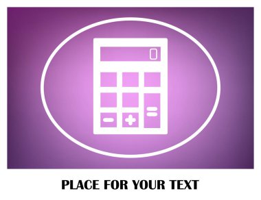 Hesap makinesi simgesi, vektör illüstrasyonu. düz tasarım biçimi.