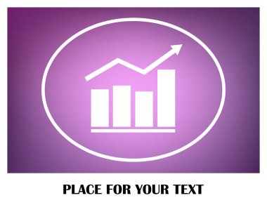 Trendy düz stil grafik simgesini. Web sitesi tasarımı, logo, app, kullanıcı arabirimi için grafik bar sembolü. Vektör çizim, Eps10.