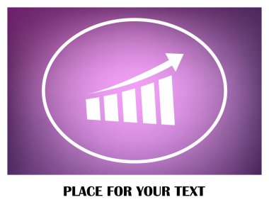 Trendy düz stil grafik simgesini. Web sitesi tasarımı, logo, app, kullanıcı arabirimi için grafik bar sembolü. Vektör çizim, Eps10.