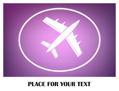 Uçak simge vektör, katı logo illüstrasyon, sembol