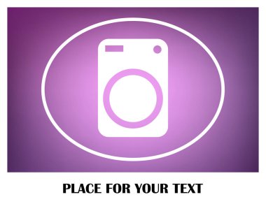 Çamaşır makinesi simgesi. Cihazı vektör simgesi. Çamaşır makinesi simge vektör