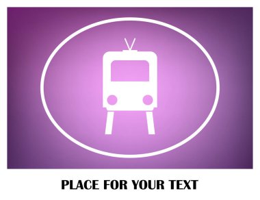 Buharlı lokomotif. Eski demiryolu web simgesi