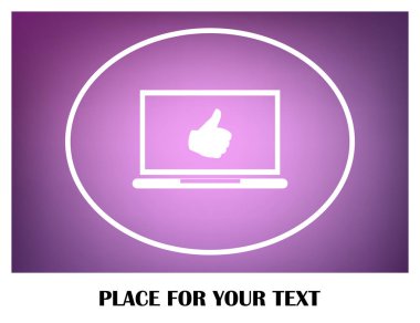 Simge, düz simge vektör çizim vektör başparmak.