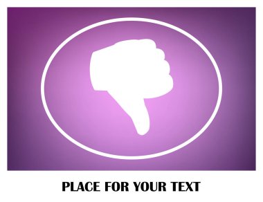 Vektör başparmak aşağı simgesi, düz simge vektör çizim.