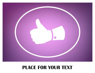 Simge, düz simge vektör çizim vektör başparmak.