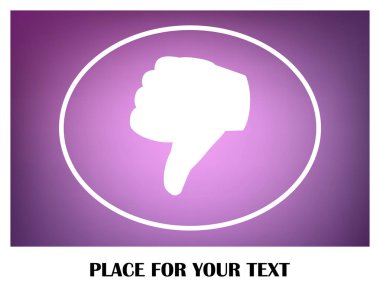 Vektör başparmak aşağı simgesi, düz simge vektör çizim.