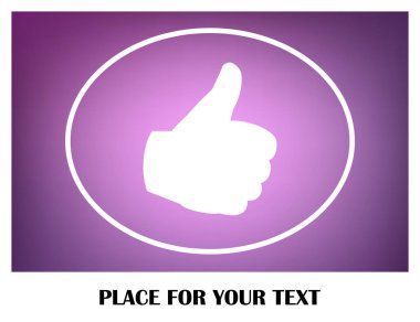 Simge, düz simge vektör çizim vektör başparmak.