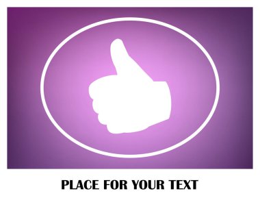 Simge, düz simge vektör çizim vektör başparmak.