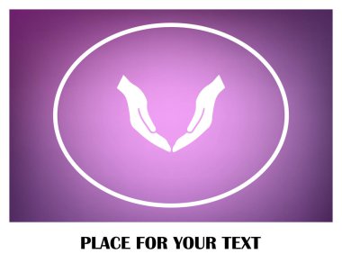 Uzanmış el. Vektör çizim düz tasarımı.