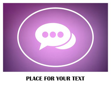 Sohbet simgesi bir arka plan üzerinde izole trendy düz tarzı. Web sitesi tasarımı için konuşma balonu sembolü