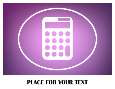 Hesap makinesi simgesi, vektör illüstrasyonu. düz tasarım biçimi.