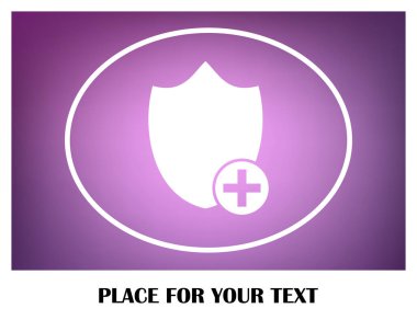 Düz işareti kalkan, muhafız simge vektör, dolu