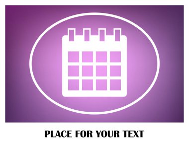 Takvim izole düz Web telefon simgesini
