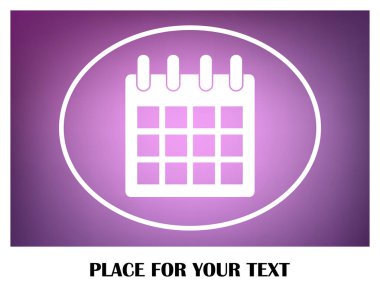 Takvim izole düz Web telefon simgesini