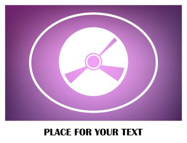 CD simgesini düz vektör