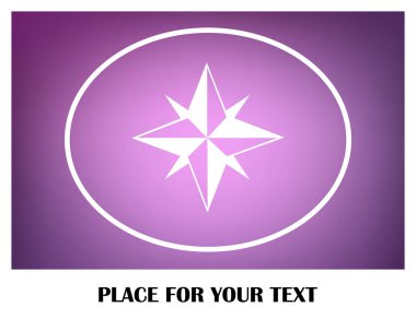 Pusula simgesini düz vektör