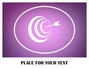 Hedef simgesi, web tasarımı için vektör çizim