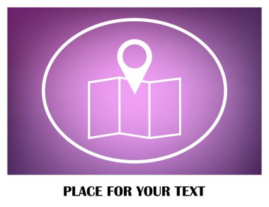 Harita işaretçi düz simgesi. Vektör Eps 10