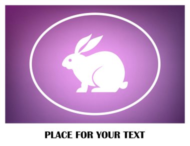 tavşan siluet vektör çizim