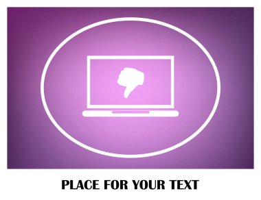 Başparmak aşağı. Simge sevmez. Vektör çizim.