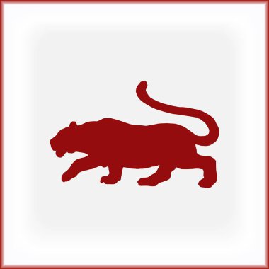 Kaplan siluet, vektör simgesi