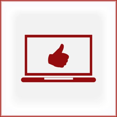 Simge, düz simge vektör çizim vektör başparmak.