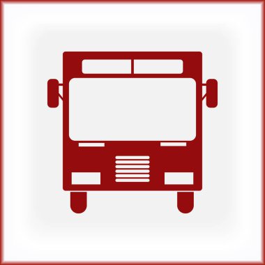 Otobüs simge vektör, katı logo illüstrasyon, sembol