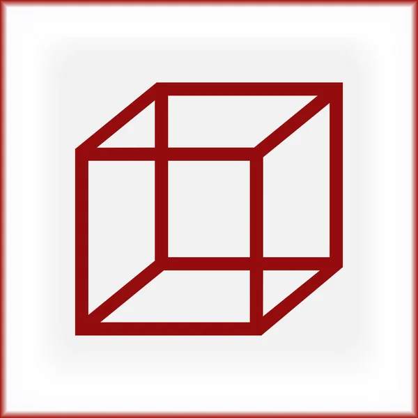 Izometrikus Kocka Vektor Ikonra Négyzet Alakú Jel Box Szimbólum — Stock Vector