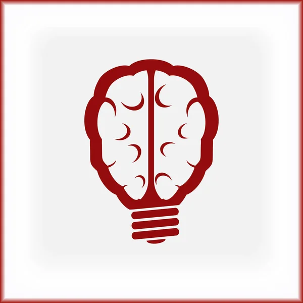 Brain Idea Icon Flat — Stock Vector