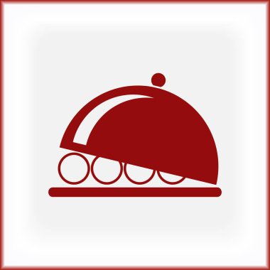 tabağı simge vektör çizim.