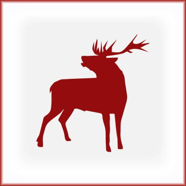 Geyik vektör web simgesi