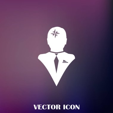 Siluet vektör çizim pusula gül işaretiyle insan kafasından