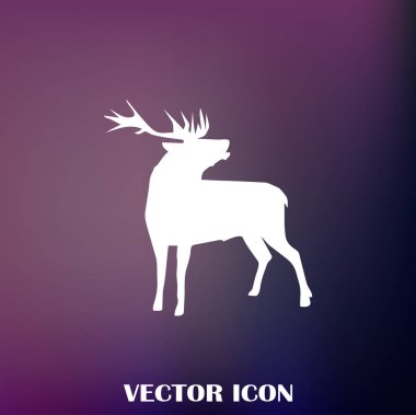 Geyik vektör web simgesi