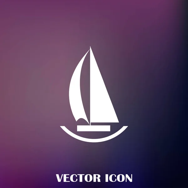 Vektor Segel Boot Symbol — Stockvektor