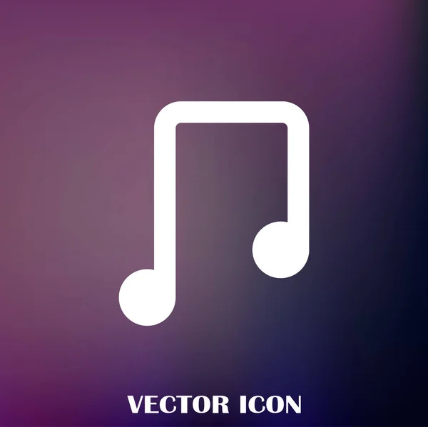 Vector Icono Nota Música — Vector de stock